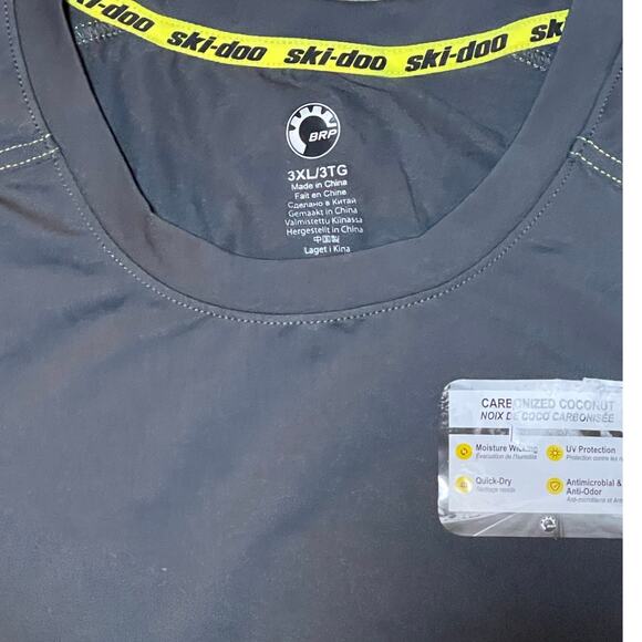Ski-Doo Men's Long Sleeve Performance Moisture Wicking UV Quick Dry T Shirt 3XL - Picture 3 of 9